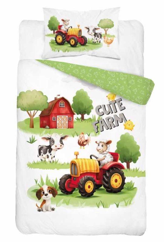 Povlečení do postýlky Roztomilá farma A 100x135 a 40x60 cm
