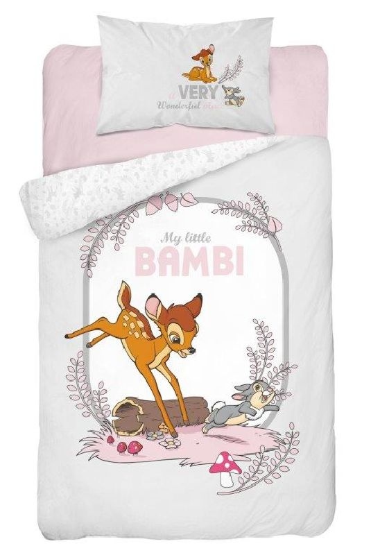 Povlečení do postýlky Little Bambi grey 100/135, 40/60