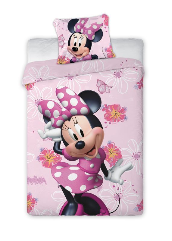 Povlečení Minnie květy 140x200 a 70x90 cm