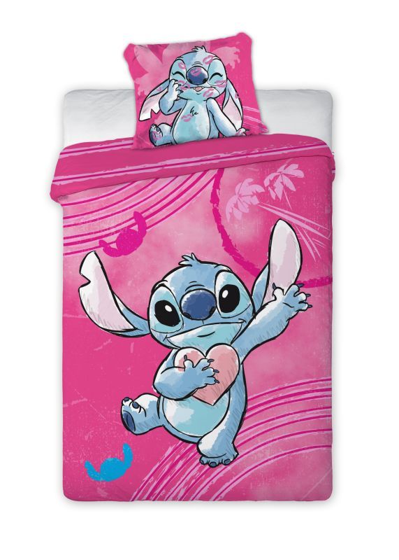 Povlečení Lilo and Stitch pink 140x200 a 70x90 cm