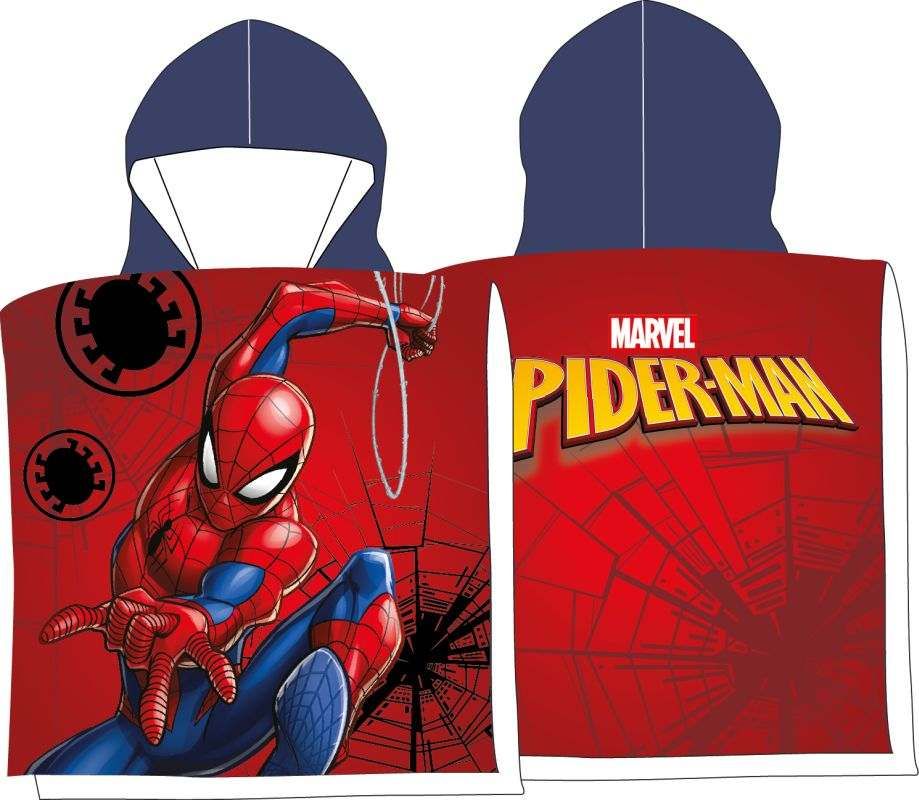 Dětské koupací pončo Spiderman pavučina MICRO 50x100 cm