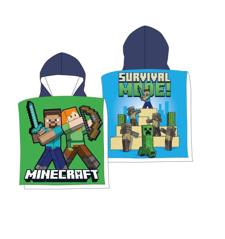 Dětské koupací pončo Minecraft MICRO 50x100 cm