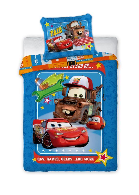 Povlečení do postýlky Cars Blesk a Burák 100x135 a 40x60 cm