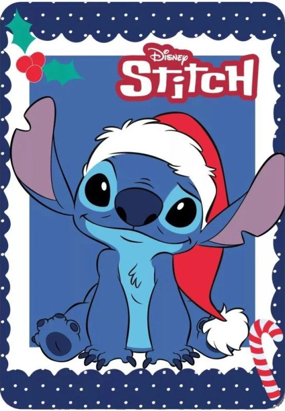 Fleece deka Lilo and Stitch vánoce 100/140