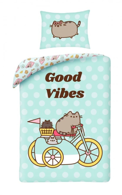 Povlečení Pusheen Good Vibes 140/200, 70/90