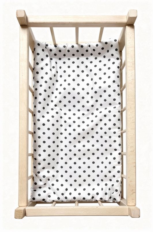 Matrace do postýlky pro panenky Puntíky bílá, 50x28 cm