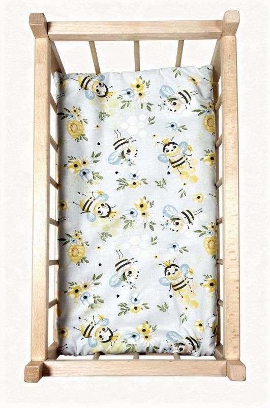 Matrace do postýlky pro panenky Včelky, 50x28 cm