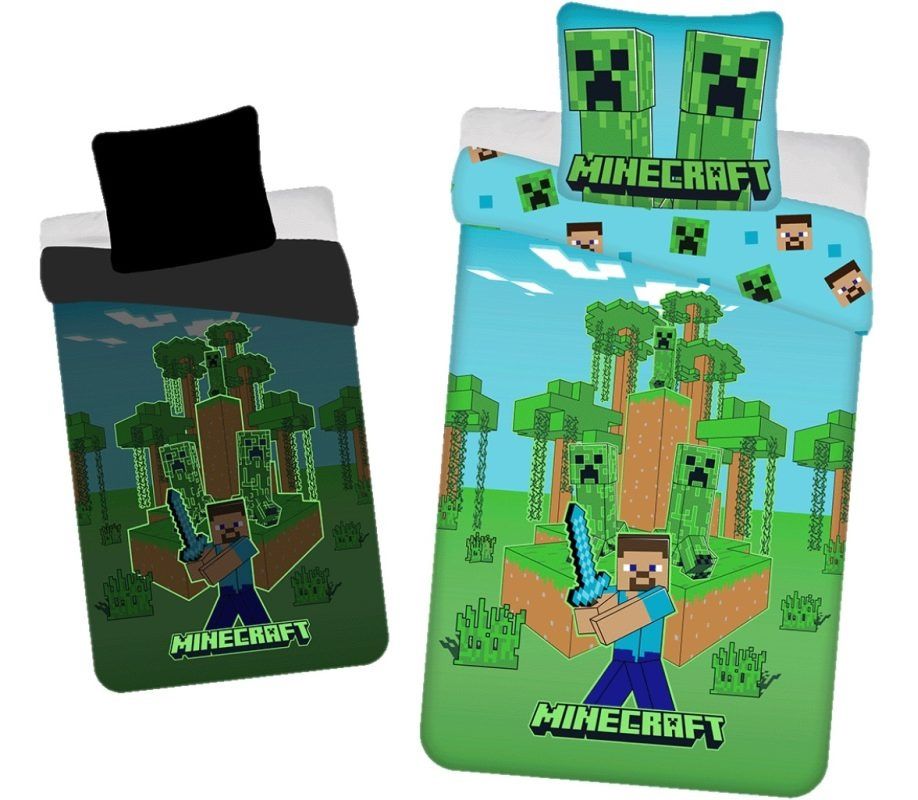 Svítící povlečení Minecraft Jungle fight 140x200 a 70x90 cm