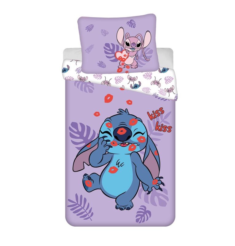 Povlečení Lilo and Stitch kiss 140x200 a 70x90 cm