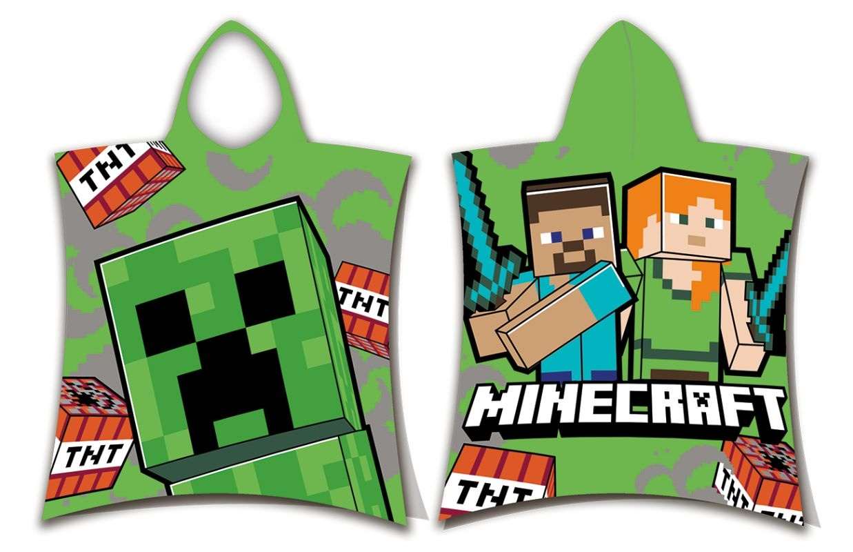 Dětské koupací pončo Minecraft TNT 50x115 cm