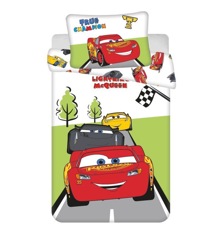 Povlečení do postýlky Cars Champion baby 100x135 a 40x60 cm