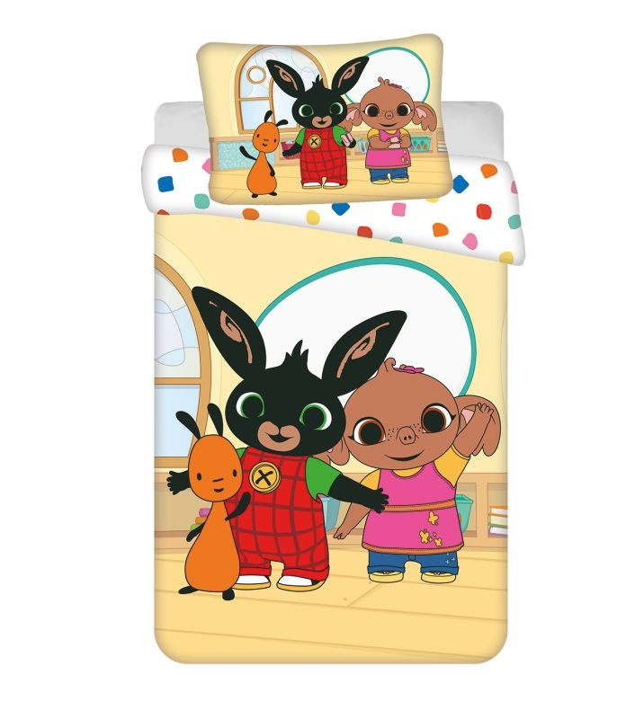 Povlečení do postýlky Králíček Bing Playroom baby 100x135 a 40x60 cm