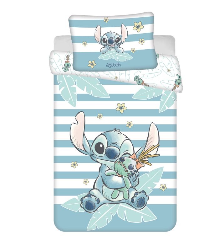 Povlečení do postýlky Lilo and Stitch Tropical Hugs baby 100x135 a 40x60 cm