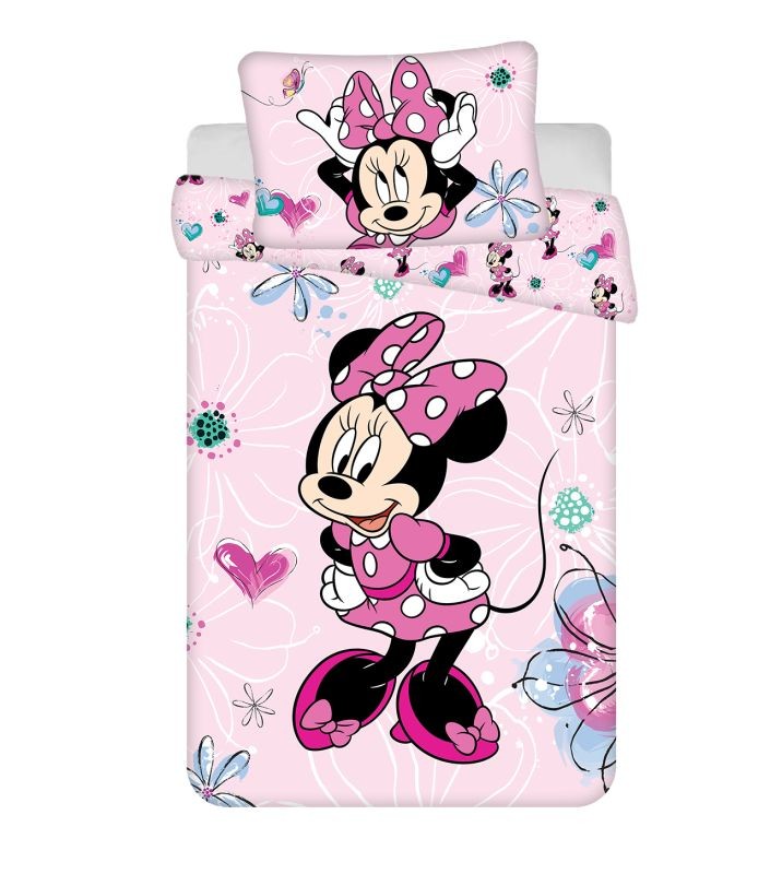 Povlečení do postýlky Minnie flowers 02 baby 100x135 a 40x60 cm