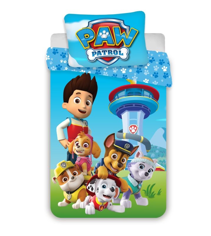 Povlečení do postýlky Paw Patrol Blue baby 100/135, 40/60