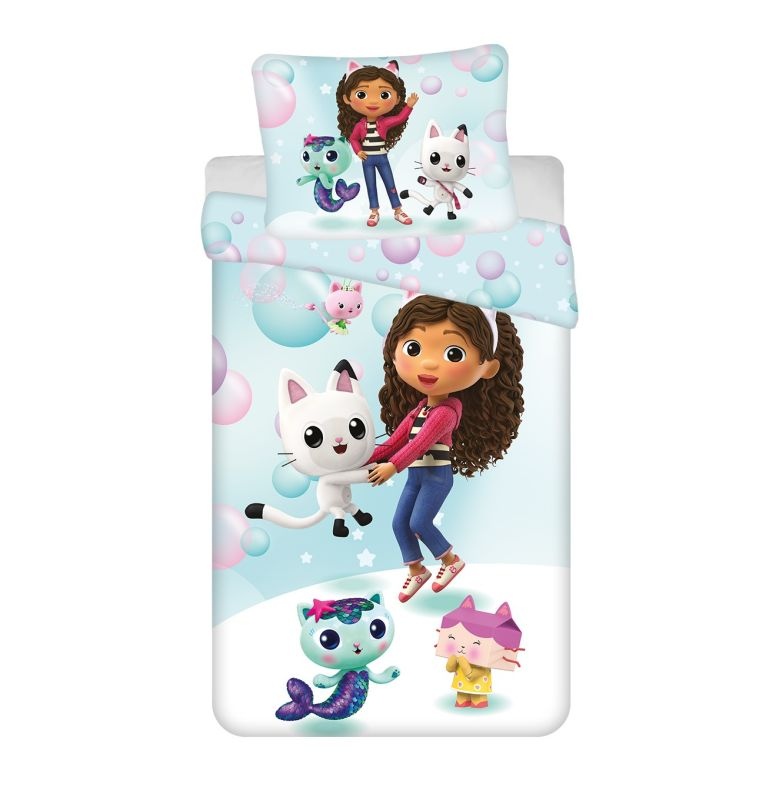 Povlečení MICRO Gábinin kouzelný domek Bubbles 140x200 a 70x90 cm