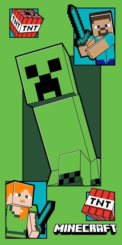 Dětská osuška Minecraft Creeper coming 70x140 cm