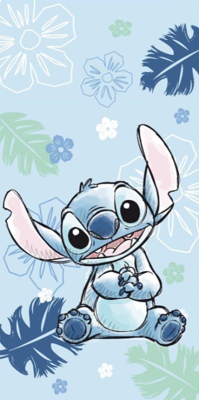 Dětská osuška Lilo and Stitch Ohana blue 70x140 cm