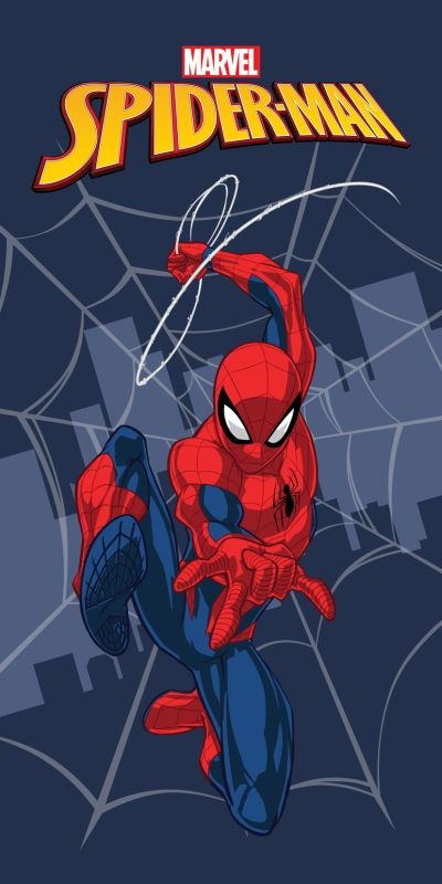 Dětská osuška MICRO Spiderman city web 70x140 cm