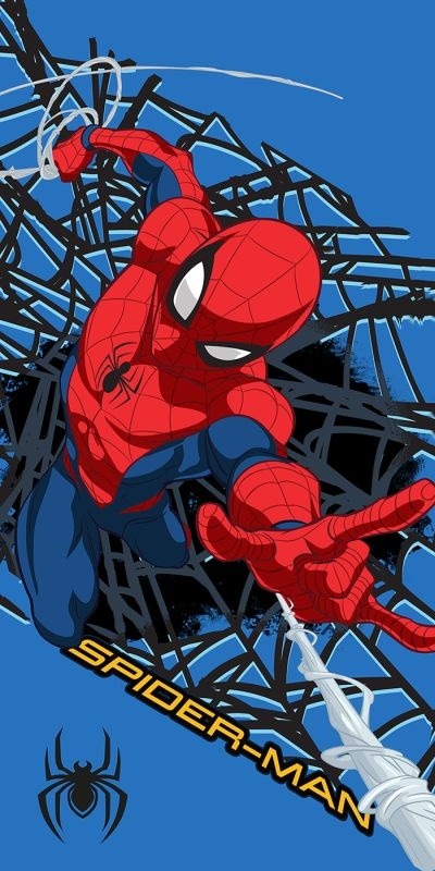 Dětská osuška MICRO Spiderman web shot 70x140 cm