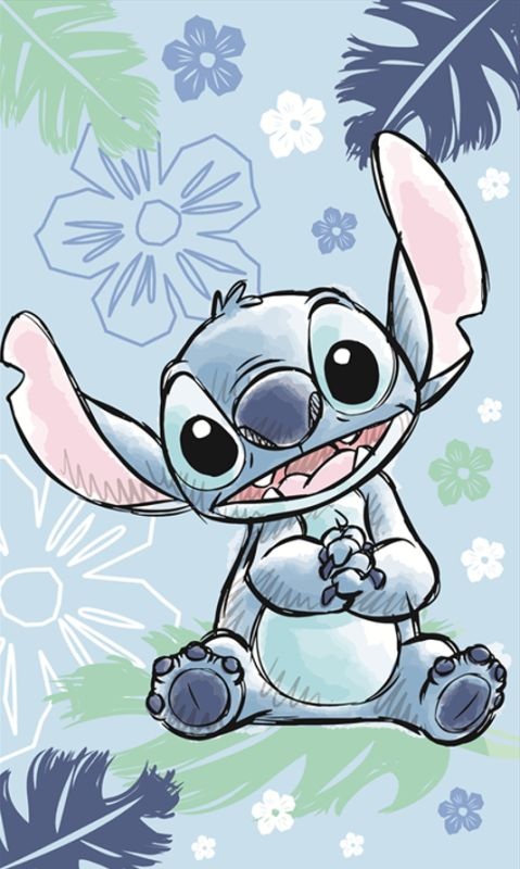 Dětský ručník Lilo and Stitch Ohana blue 50/30