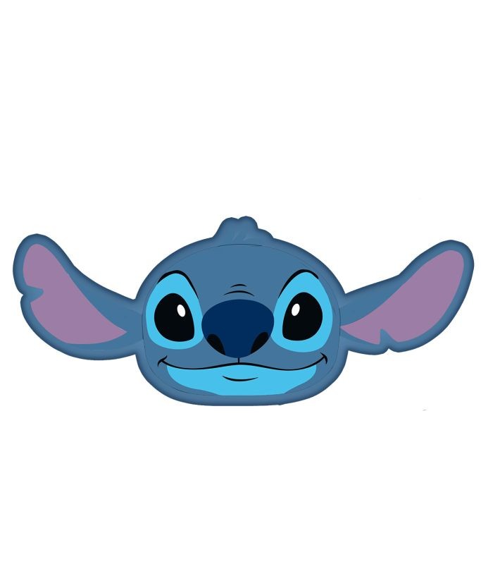 Tvarovaný mikroplyšový polštářek Lilo and Stitch Blue 41x31 cm