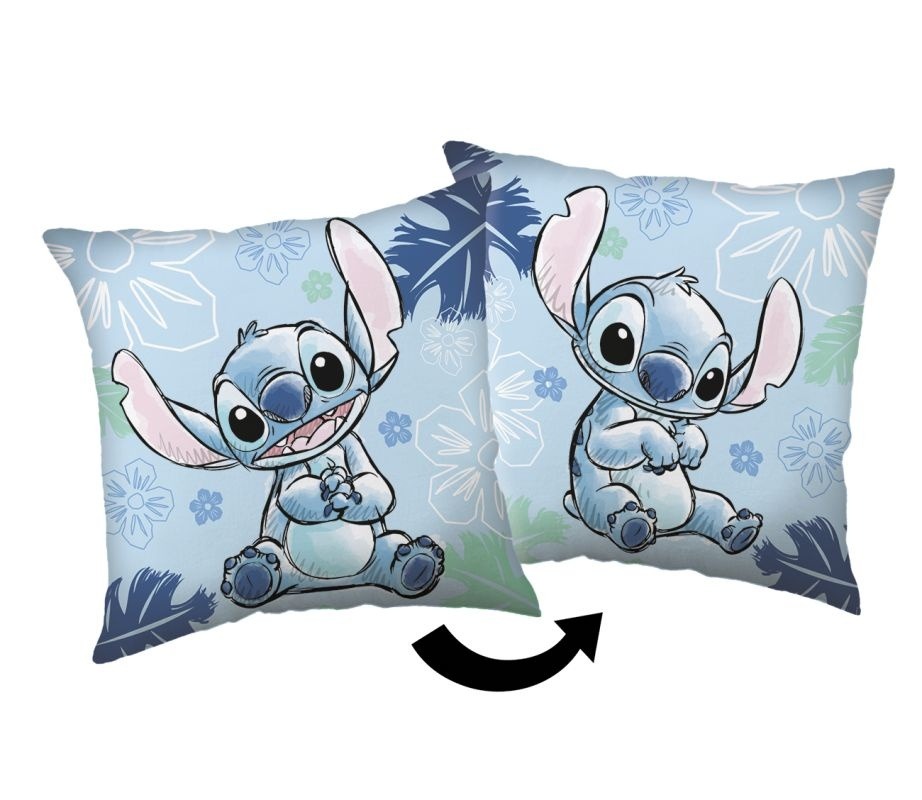 Mikroplyšový polštářek Lilo and Stitch Blue 40/40