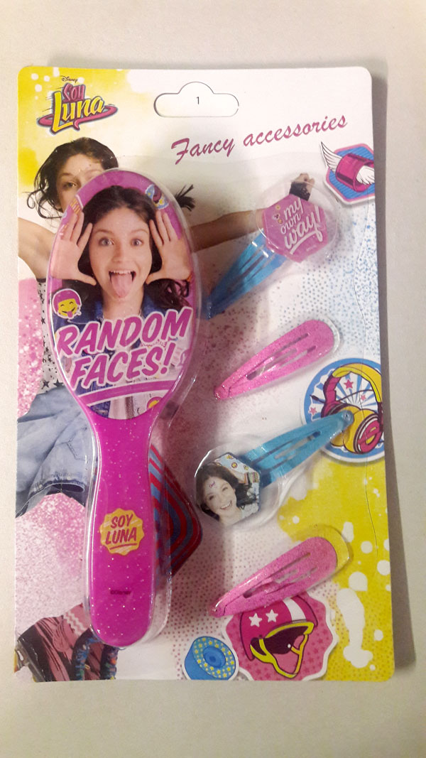 Hřeben Soy Luna kartáč se sponkami