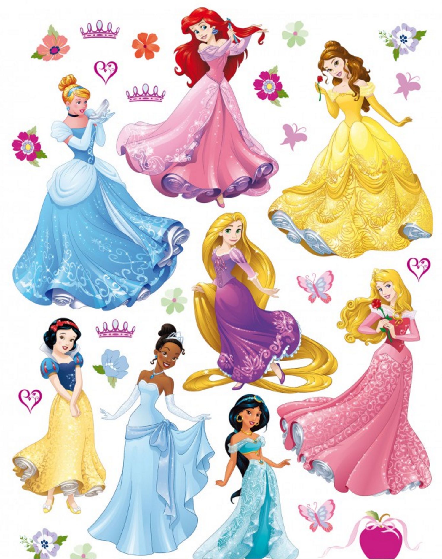 Dekorace na zeď Princezny Disney