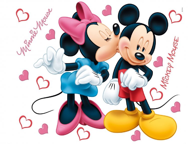 Dekorace na zeď Mickey a Minnie