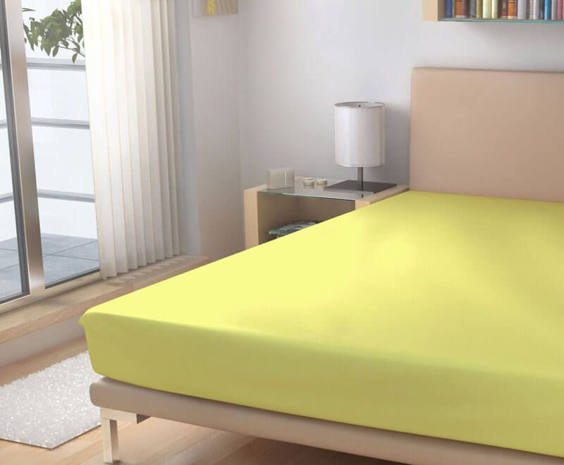 Froté prostěradlo 60x120 cm světle žluté