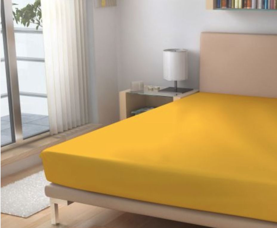 Froté prostěradlo 60x120 cm žloutkově žluté