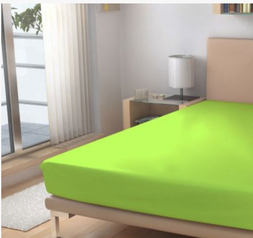 Froté prostěradlo Zelené kiwi DVOJLŮŽKO